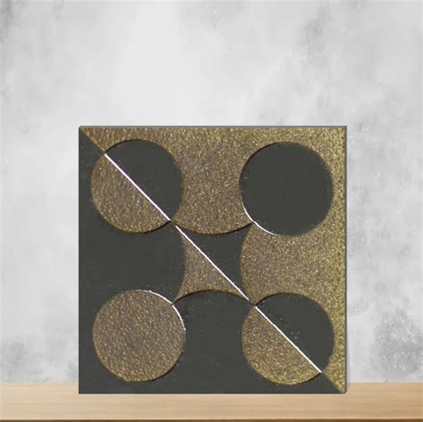 Buy Vitrified Sphere Divide Opulent Metal Tiles 4x4 | DecorStation