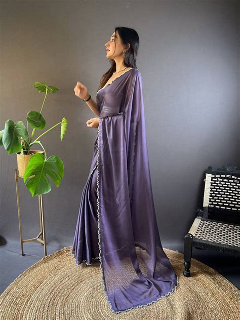 Vastranand Lavender Frost Rangoli Silk Saree || Buy Now.