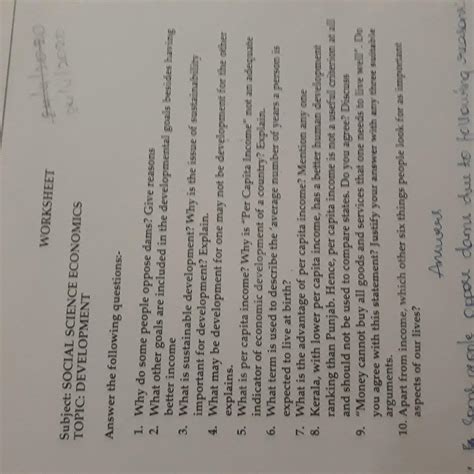 What other goals are included in the developmental goals besides having ...