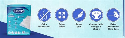 Liberty Eco Underpads, Large (L) 30 Count, Size 60*90 cm, Unisex, Anti ...