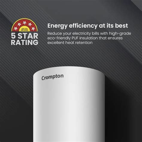 Crompton Regera 15L Storage Water Heater ASWH-3815, White, 2000W, Glas ...