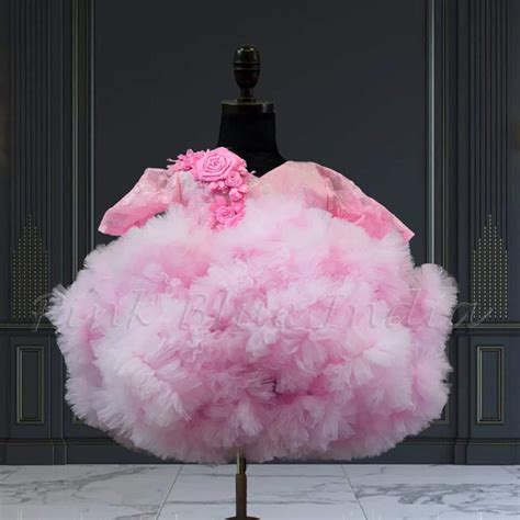 Girls Gorgeous Pink Ruffled Layered Dress