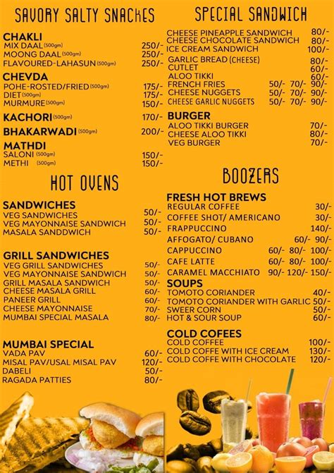 Menu at MUMBAI CHAUPATI (Krishna Snacks and Cafe), Jaipur