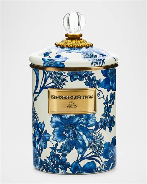 MacKenzie-Childs Rosy English Garden Medium Canister | Horchow
