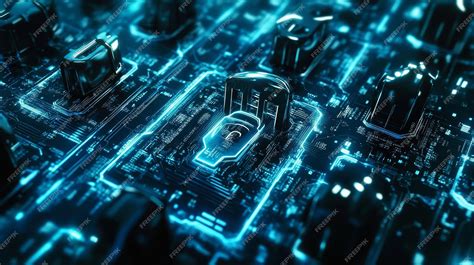 A closeup image of a circuit board with glowing blue circuits symbolizing the importance of c ...