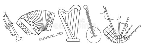 Image result for Irish Music Instruments Vector