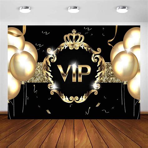Buy Avezano VIP Party Backdrops for Birthday Photoshoot 7x5ft Golden ...