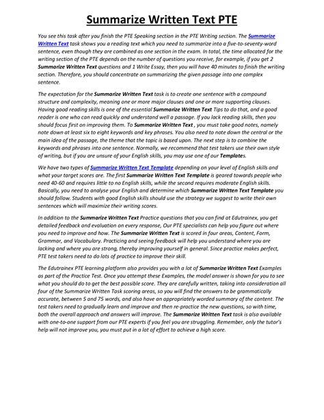 Summarize Written Text Pte Questions 的图像结果