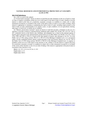 Fillable Online legislature mi Act 451 of 1994 324.2140 Definitions ...