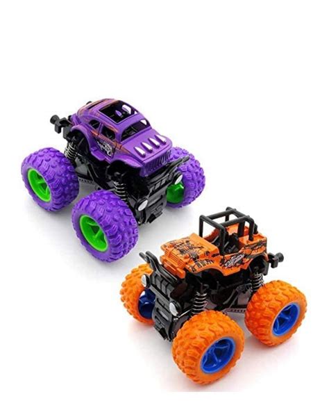 Toy World,s (2 Car Pack) Mini Off-Road Vehicle Inertia Car Monster ...
