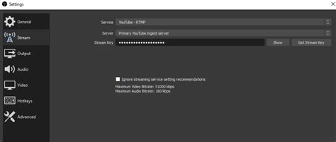 Image result for OBS Stream Key