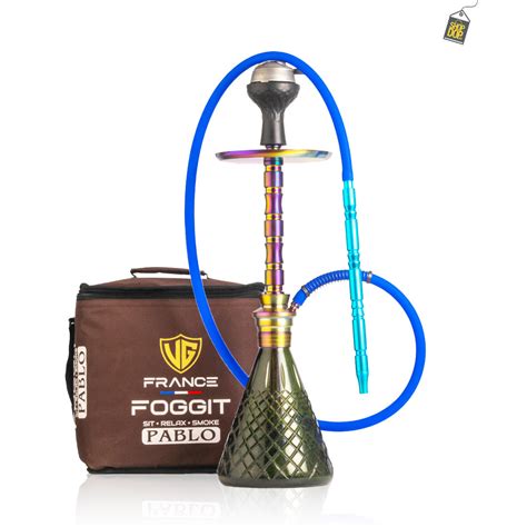 Buy Pablo L2 Hookah with Bag - Green Base / Rainbow Stem – shopdop.in