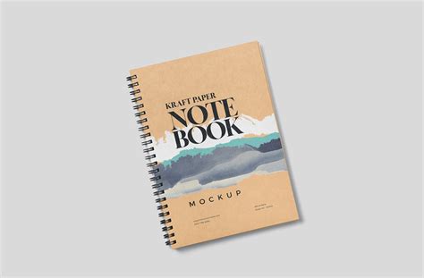 Kraft Paper Notebook Mockup – Spiral Bound Design | ZippyPixels