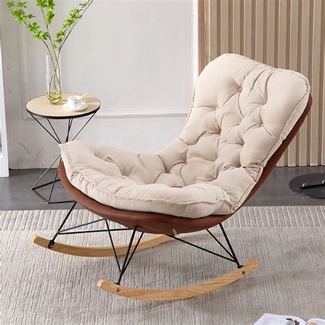 SWTOM Stylish Off-White Rocking Chair for Bedroom and India | Ubuy