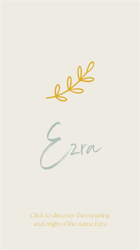 Meaning Of Name Ezra