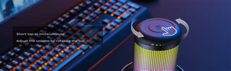 TONOR TC310+ RGB Condenser Mic with Boom Arm Quick Mute, RGB Lighting ...