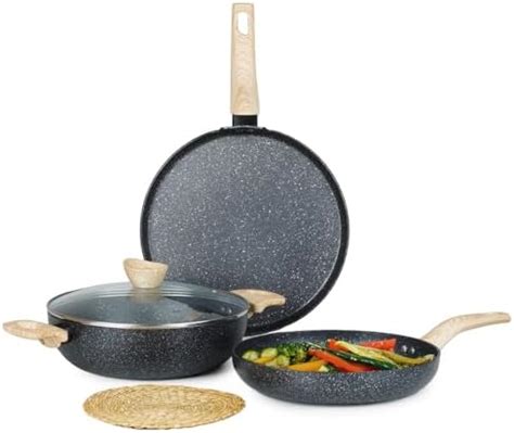 Buy CAROTE Non Stick Set Combo, Nonstick Cookware Set, Induction&Gas ...