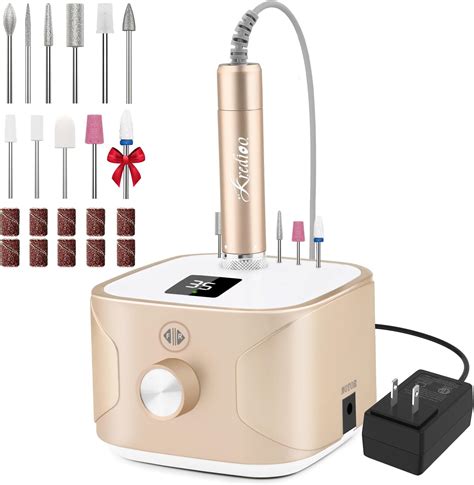 Amazon.com: Kredioo Electric Nail Drill 35000RPM Professional Manicure ...