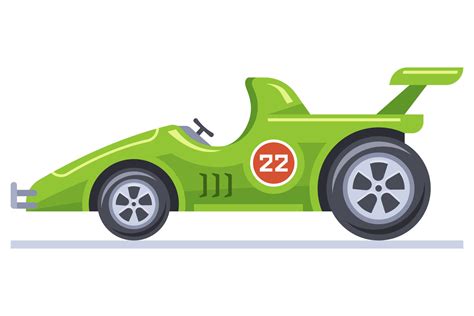 Green Race Car Clip Art