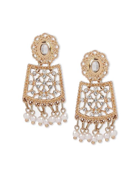 Accessorize London Kundan Golden Earring|One Size : Amazon.in: Fashion