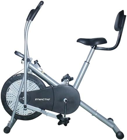 Amazon Brand - Symactive Air Bike Exercise Cycle with Moving/Stationary ...