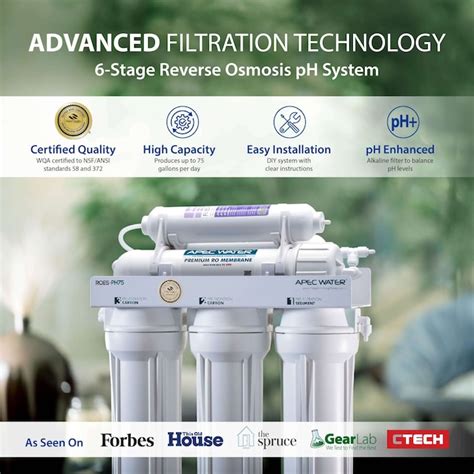 APEC Water ESSENCE Mechanical Filtration Reverse Osmosis Filtration ...
