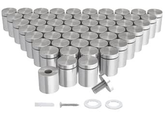 LuckIn 50-Pack Standoff Screws (1 in. Dia x 1 in. L), Stainless Steel ...