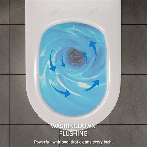 InArt Western Floor Mounted One Piece Water Closet Ceramic Western Toi ...