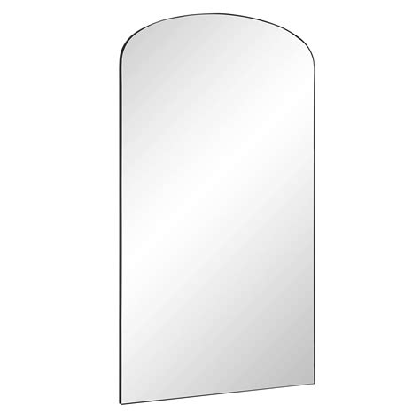 Emmy Extra-Large Black Arch Floor Mirror 180 x 100 cm | daals