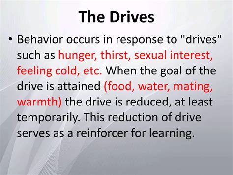 Drive reduction theory | PPTX