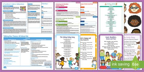 All About Me: My Body Talking Box Planning and Resource Pack