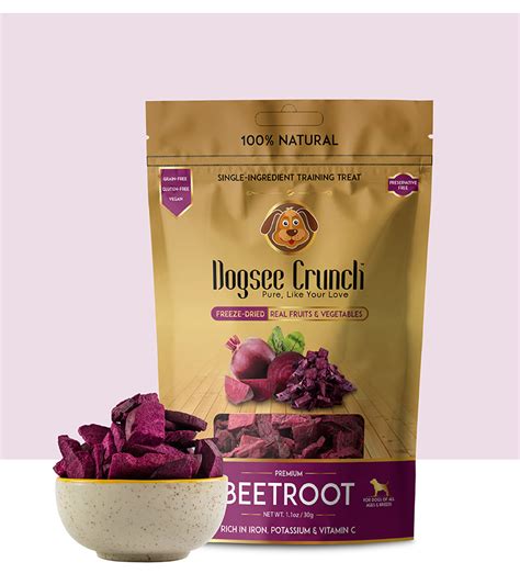 Freeze Dried Beetroot Dog Treats | Dogsee Crunch Beetroot | Dogsee Chew
