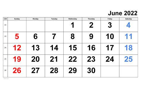 June 2025 Calendar | Free Printable PDF, XLS and PNG