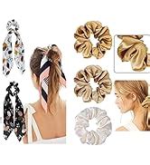Buy Hair rubber bands scrunchy combo elastic scarf fabric for women and ...
