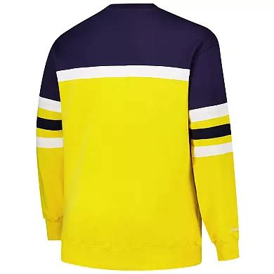 Men's Mitchell & Ness Maize Michigan Wolverines Big & Tall Vintage Logo ...