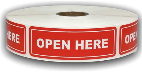 Buy 1 Roll 1x3 Open HERE Special Handling Shipping Mailing Stickers ...