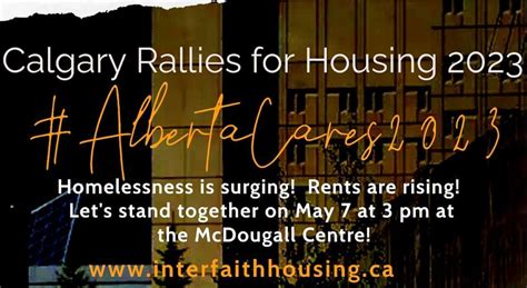 Calgary Rallies for Housing, McDougall Centre, Calgary, 7 May 2023 ...