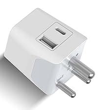 Ceptics Type D Multiple Socket, 3 Pin Multi Plug, 2 in 1 Extension ...