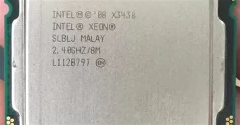 Refurbished Intel Xeon Processor X3430 Quad Core 2.40GHz 8M Cache