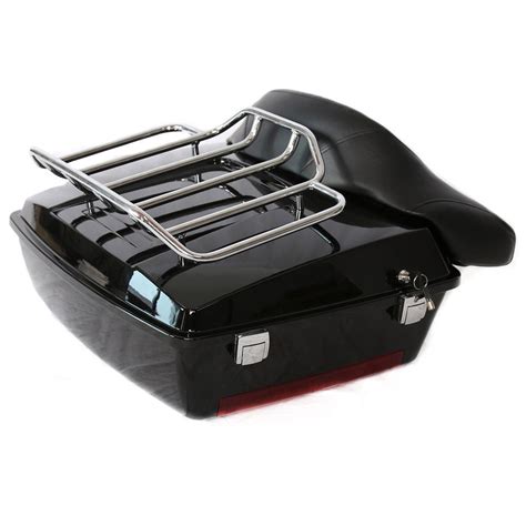 Black Motorcycle Tour Pak Trunk Pack Backrest for India | Ubuy