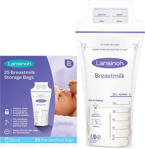 Amazon.com: Lansinoh Breastmilk Storage Bags, 25 Count : Baby