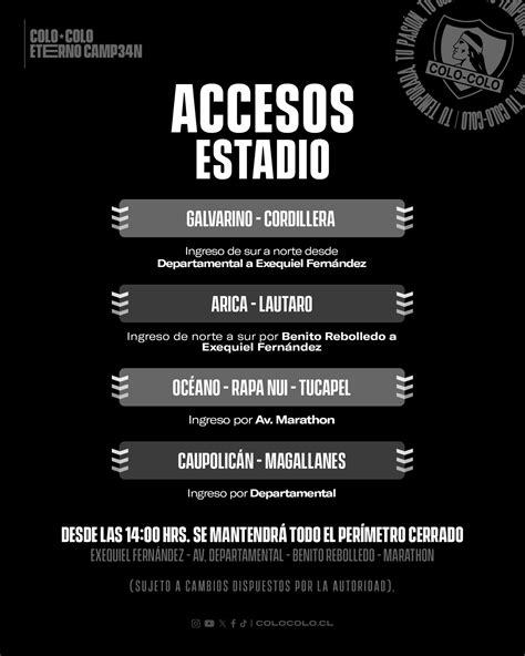 Guía de ingreso para Colo Colo vs Coquimbo en el Monumental - DaleAlbo