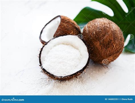 Fresh dried coconut chips stock image. Image of diet - 146802351