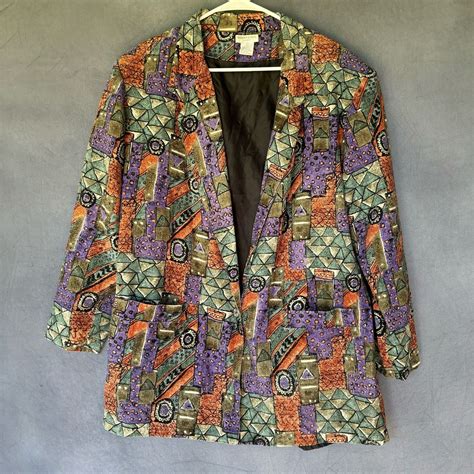 Robert Stock Vintage Robert Stock Silk Blazer Large Oversized 90's Rap ...