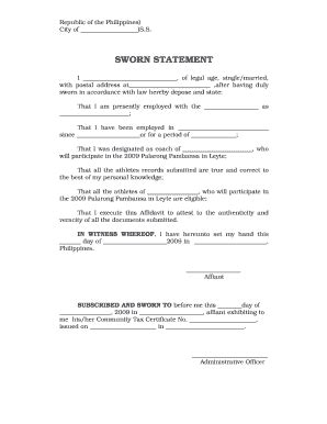 Csc Omnibus Sworn Statement - Fill Online, Printable, Fillable, Blank ...