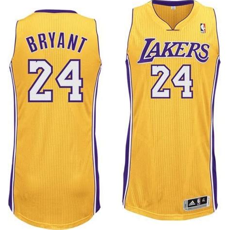 NBA Los Angeles Lakers Gold Authentic Jersey Kobe Bryant #24, X-Large ...