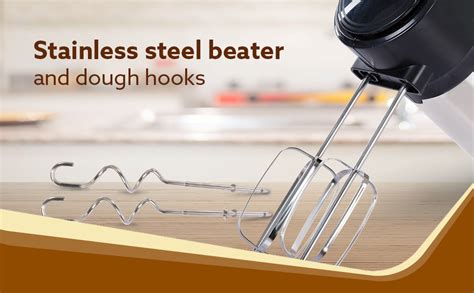 Buy AGARO Elegant Hand Mixer, 300 Watts, Stainless Steel, 6 ...