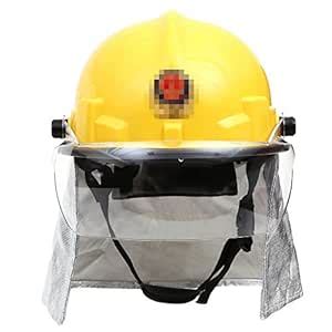 Festnight Fire Proof Fireman's Safety Helmet with Goggle Amice Electric ...
