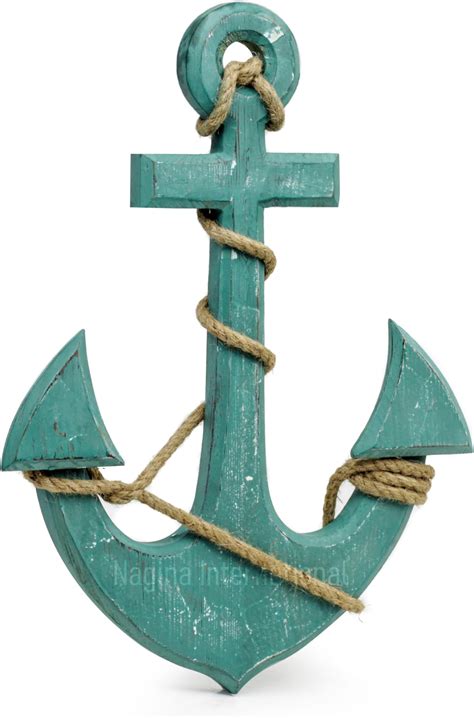 Nagina International DecorField 24" Wooden Anchor with Crossbar ...