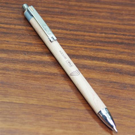 Flair Woody Cliq Wood Color Body With Silver Clip Fine Tip Black ...